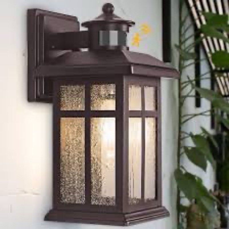 (Similar image) 21\\\\\\\" H Oil- Rubbed Bronze Outdoor Wall Light Large Size Dusk to Dawn Exterior Wall Lanter Fixture, Dark Brown Rustic Porch Lamp with in o deSaMgterproof Outside Wall Sconce Newltem