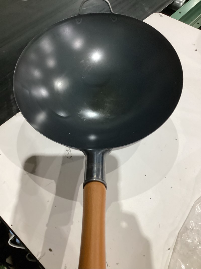 Wok Wok Wok Real Stainless Steel Treatment Household Uncoated Wok Wok Made of Iron Convenient for Cooking