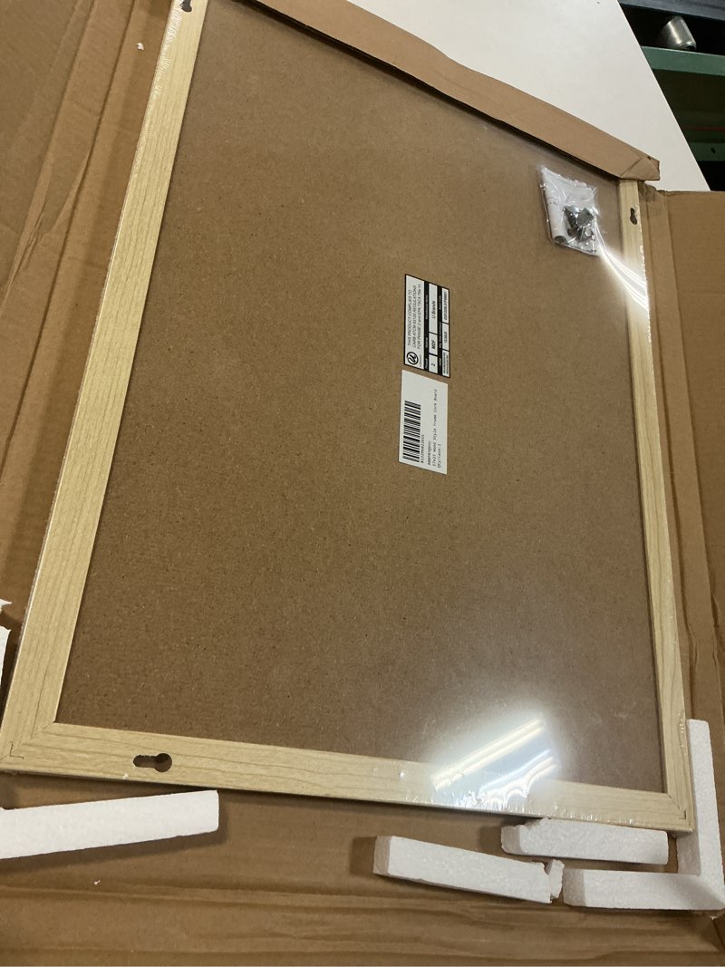 Condition photo showing Good Condition for u brands cork bulletin board, 18" x 24" inches, light birch wood frame (265u00-01) cork board
