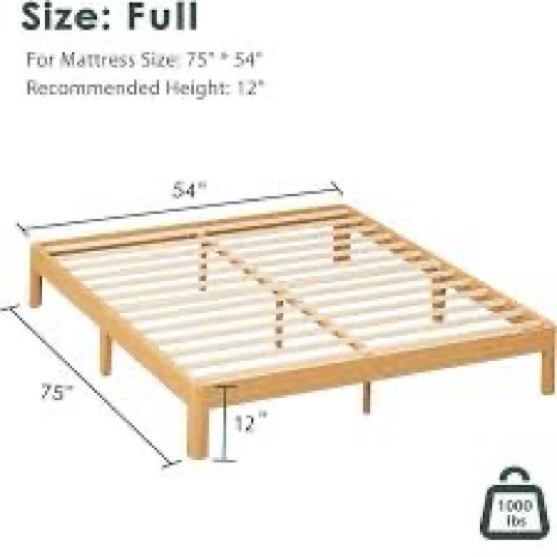 Bamboo bed frame full/queen