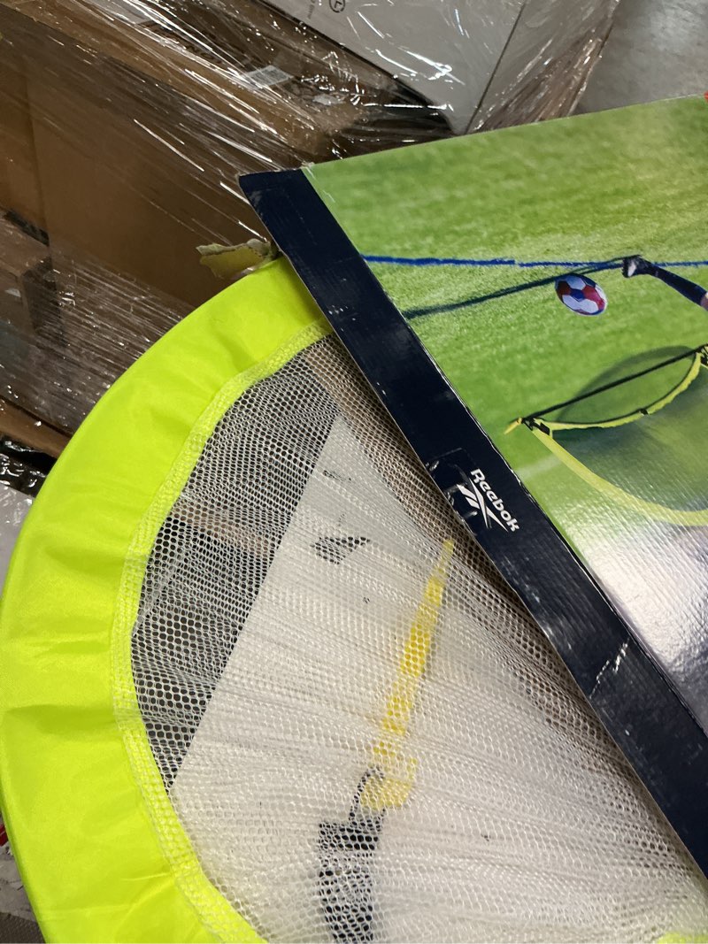Condition photo showing Good Condition for Reebok - Soccer Goal, Stylish Design with Durable Construction, Space-Saving and Easy Setup Pop Up Goals Yellow