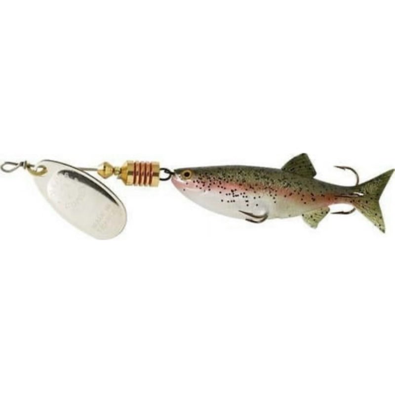 mepps comet rainbow trout mino inline spinner  1/4 oz  silver blade