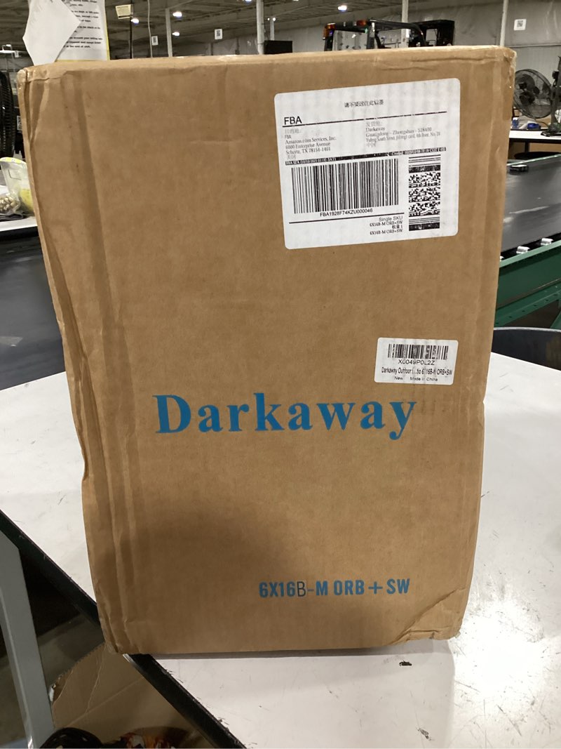 Condition photo showing New/Like New for darkaway large outdoor sconce lights wall light fixtures,14inch exterior porch light outdoor sconce anti-rust waterproof aluminum outside light with water ripple glass for patio yard doorway garage bronze large?1 pack