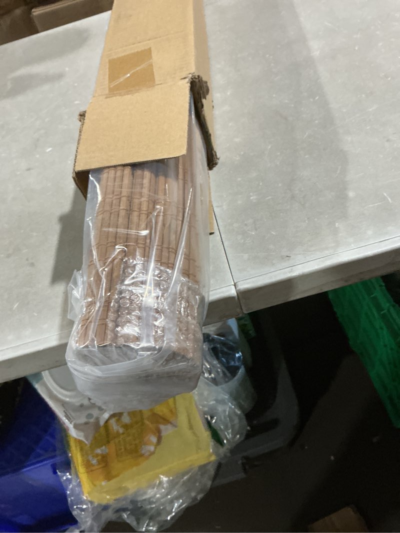 Condition photo showing Good Condition for lazblinds no tools no drill cordless bamboo roman shades, light filtering window treatment, roll up bamboo blinds for window 31'' w x 64'' h, ceylon light russet ceylon light russet 31'' w x 64'' h