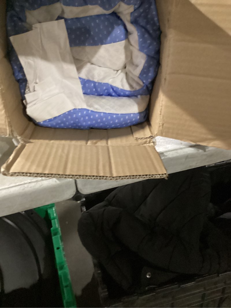 Condition photo showing Good Condition for Crib Mattress Dual Sided Memory Foam Baby Toddler Bed Mattress, 52" x 27.6" x 5.5" Soft Breathable Mattresses with Removable Machine Washable Cover, Fits Standard Cribs&Toddler Beds, White&Blue