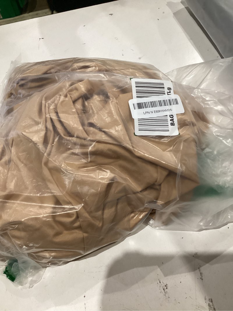 Condition photo showing As Is for fuhsy brown arch cover 6.6 ft spandex fitted wedding arch stand cover tan arch backdrop cover chiara arch covers stretchy backdrop fabric for birthday party banquet ceremony decoration khaki 6.6ft brown