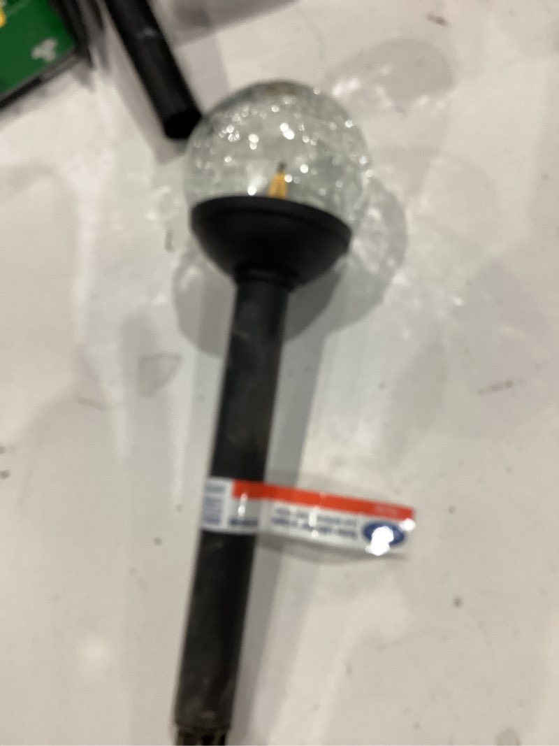 Condition photo showing As Is for harbor breeze lumens matte black solar led outdoor path light ( 3000-k
