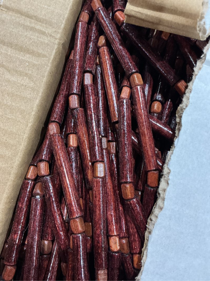 Condition photo showing Good Condition for flavorthings natural dark brown bamboo beaded curtain room divider plain design-bamboo and wooden doorway beads-boho bohemian curtain 38 strands 36" wx78 h