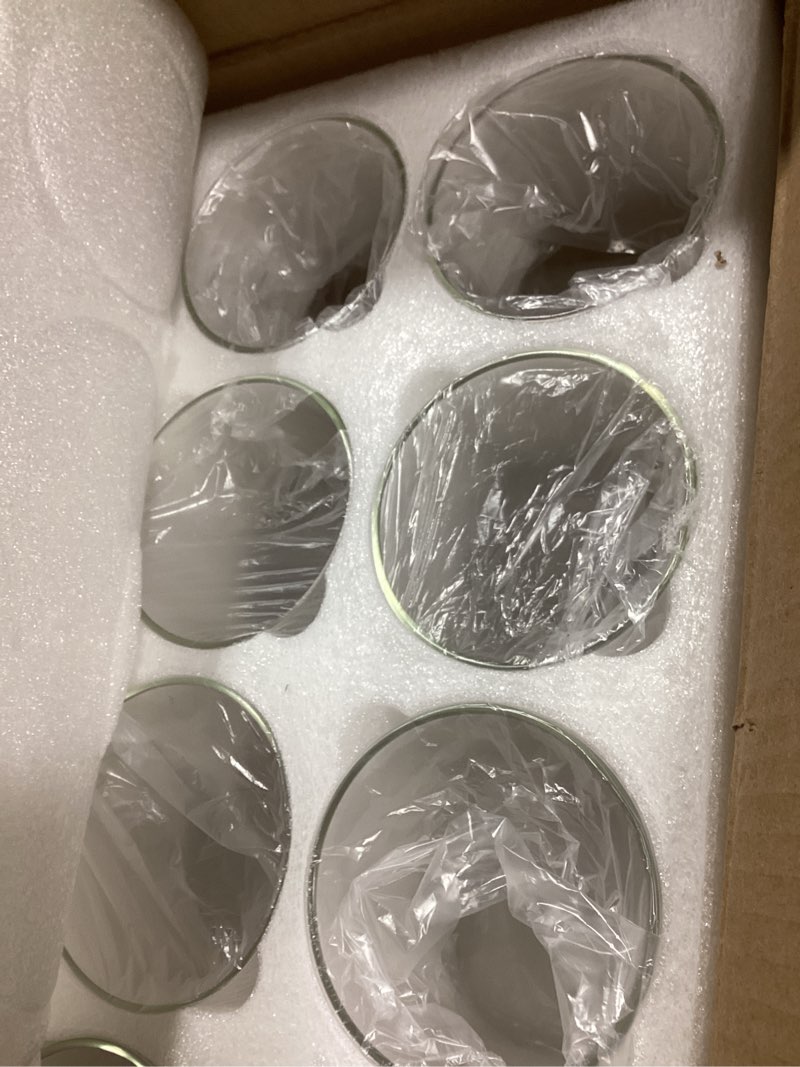 Condition photo showing New/Like New for 12Pcs Glass Cylinder Vases 8 Inch Tall Clear Flower Vases for Centerpieces Wedding Decoration, Hurricane Floating Candle Holder for Party Table Home Decor 12 Pack 8 Inch