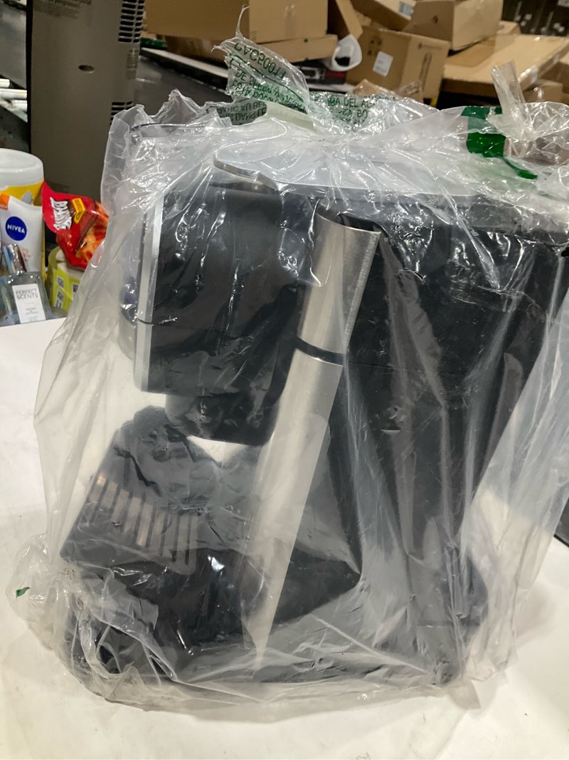 Condition photo showing As Is for Cuisinart Single-Serve Coffee Maker + Coffee Grinder with 8, 10, and 12 oz. Serving Size, Compatible with Single-Cup Pods, 48-Ounce Removable Reservoir, Stainless Steel, DGB-2SS