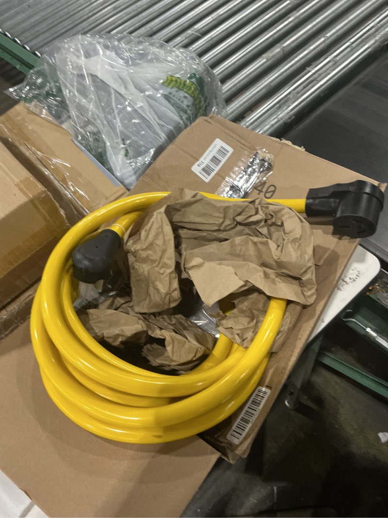 Condition photo showing As Is for heavy duty extention cord