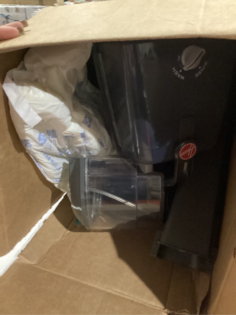 Condition photo showing As Is for Hoover PowerScrub Deluxe Carpet Cleaner Machine for Carpet and Upholstery, Deep Cleaning Carpet Shampooer Machine with Multi-Purpose Tools, Pair Carpet Cleaner Solution