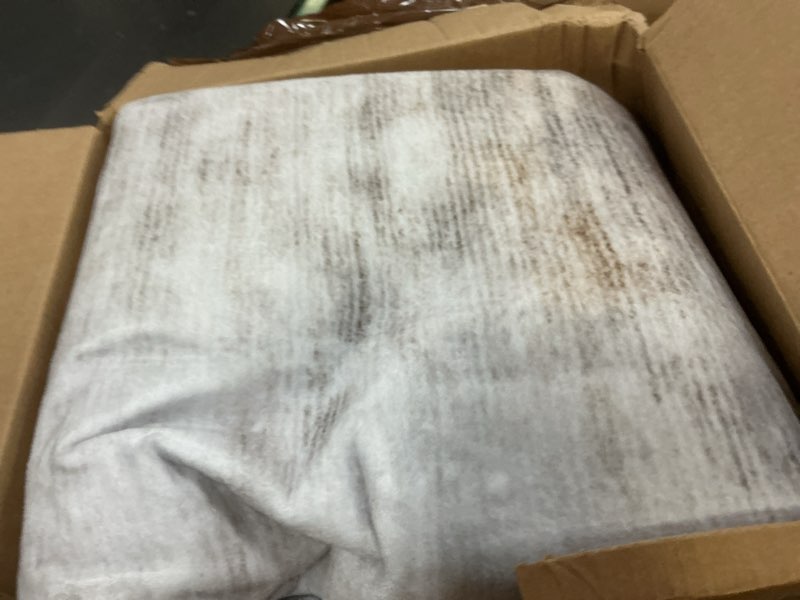 Condition photo showing New/Like New for toneed abstract area rug 7x9 modern washable rug soft non slip rug low pile for bedroom living room dining room grey/brown grey/brown 7x9feet