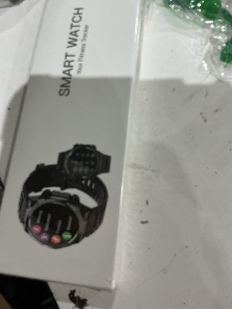 Condition photo showing Good Condition for military smart watches for men(answer/make calls), 1.39"hd fitness watch, 24/7 heart rate sleep monitor, smart watch for men 110+ sport modes, 30day, ip68 waterproof smartwatch for android ios, black