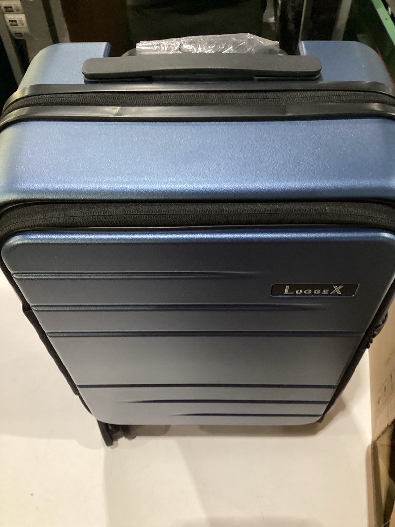 Condition photo showing Good Condition for Carry On Luggage Top Opening, FLO-Lite Expandable Polycarbonate Hard Shell Suitcase with Wheels(FLT, Blue, 20 Inch, 38L-43L) Blue Carry-On 20-Inch