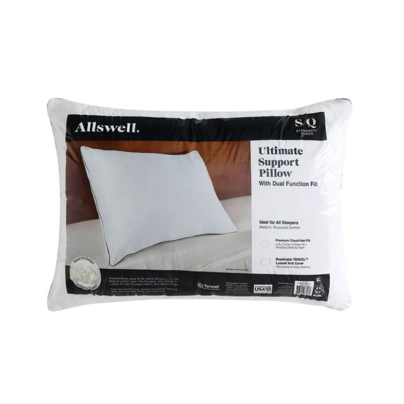 allswell ultimate support bed pillow with dual function fill and removable cover, standard/queen ( similar