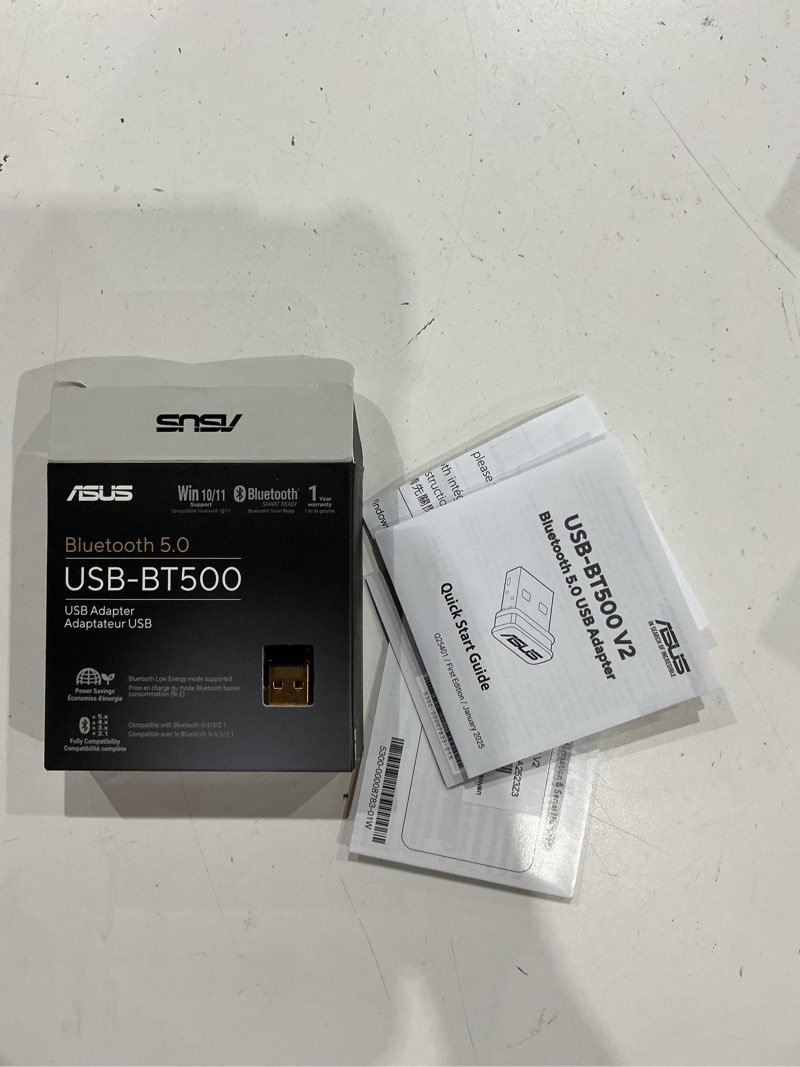 Condition photo showing Good Condition for asus usb-bt500 usb adapter with ultra small design, bluetooth 5, backward compatible with bluetooth®2.1/3.x/4.x, taa compliant (usb-bt500) bluetooth 5.0