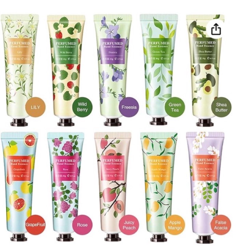 10 Pack Hand Cream Gift Set, Fruits Fragrance Hand Cream, Plant Fragrance Hand Cream, Travel Size Hand Cream, Deeply Hydrating and Nourishing Non-Greasy, For Men And Women, 30ml