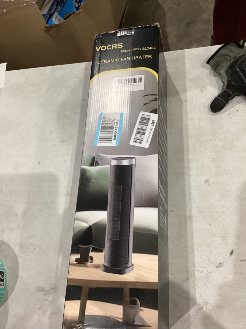 Condition photo showing New/Like New for Space Heater for Indoor Use with Remote - 70° Oscillating Tower Electric Heater, 24 Inchs, 12H Timer, 1500W Quiet PTC Ceramic Heating with Thermostat, Fast Safety Heat for Office, Home, Bedroom