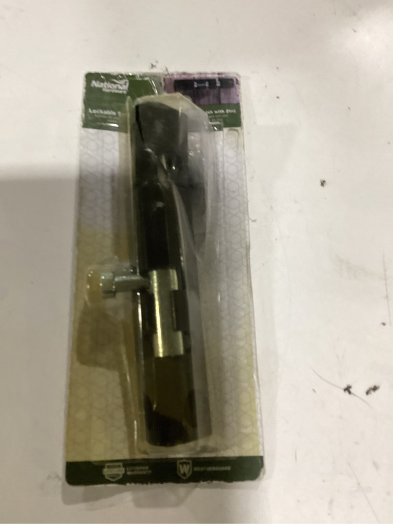 Condition photo showing New/Like New for national hardware n166-001 6-in lockable security bolt in black