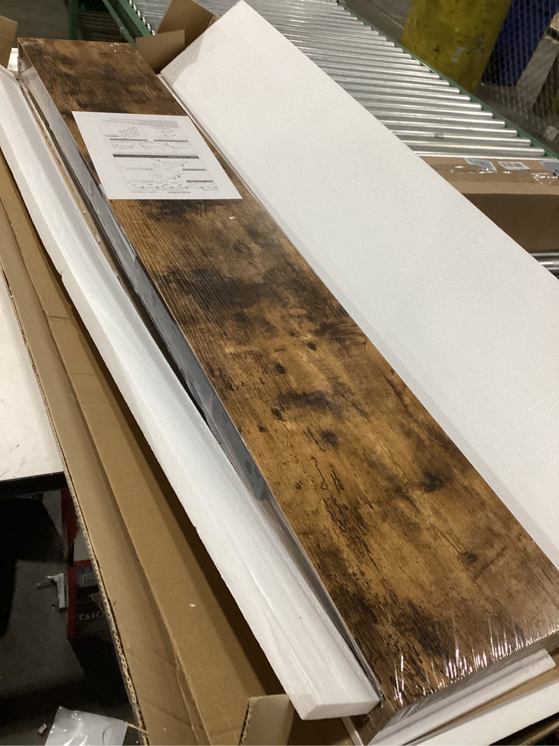 Condition photo showing New/Like New for QEEIG Bathroom Shelves 55 inches Long Wall Shelf Large Extra Long 55 x 9 inch Set of 2, Rustic Brown (008-140BN)