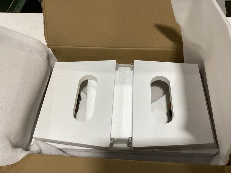 Condition photo showing New/Like New for foldable toilet stool, 7 inches bamboo toilet stool squat for adults, collapsible poop stool for bathroom, potty step stool with non-slip strip (white)