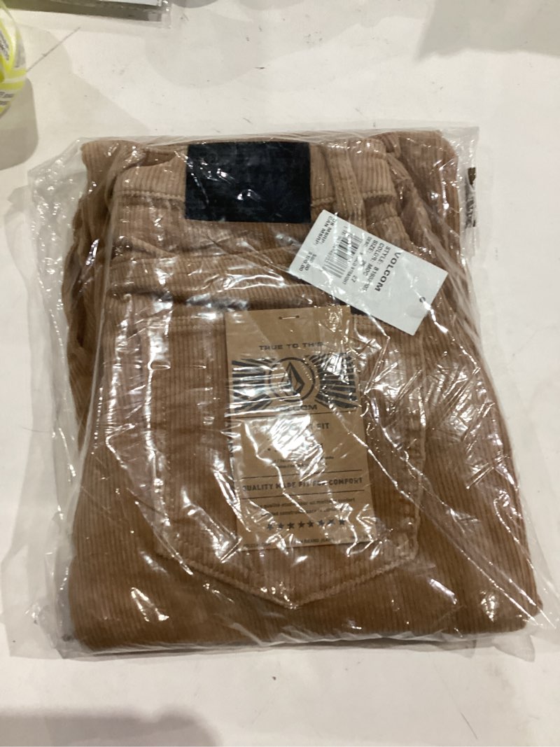 Condition photo showing New/Like New for Volcom Womens Stoned Straight Denim Jean Pant 25W x 27L Mocha