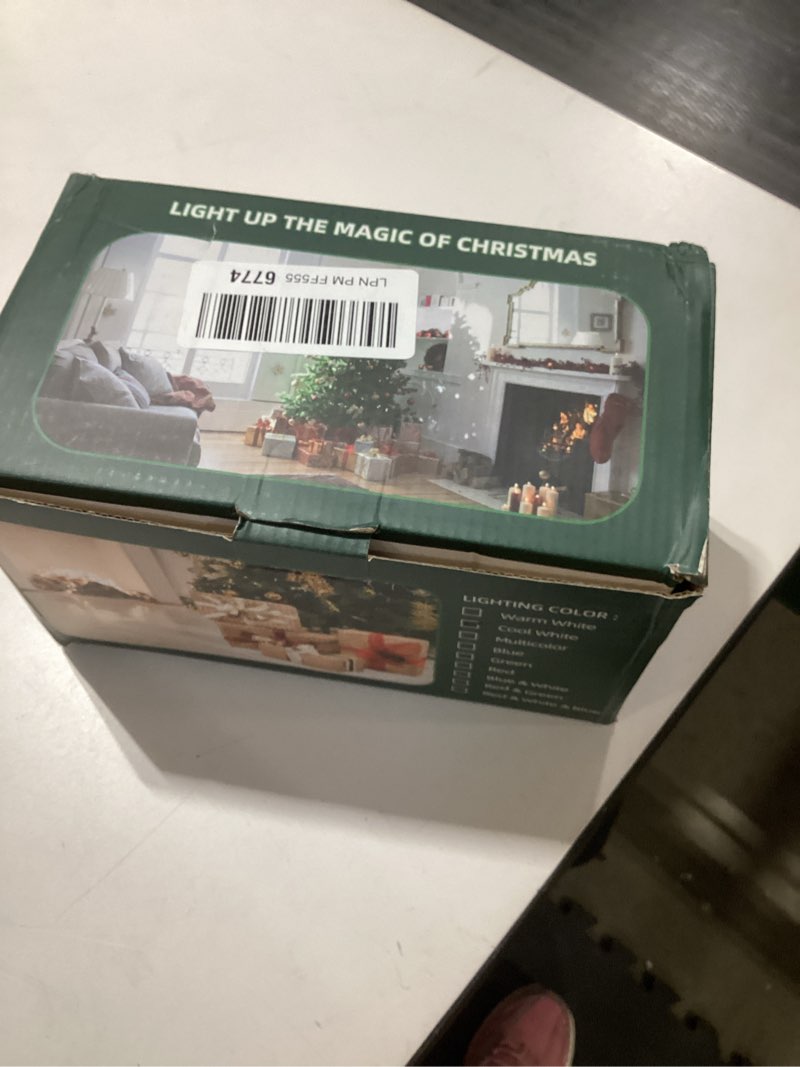 Condition photo showing New/Like New for 670 LED Christmas Lights Outdoor, 66ft Cool White String Lights Indoor with 148 Drops 12 Modes, Dimmable Curtain Window Lights, Waterproof Twinkle Fairy Lights with Timer for Christmas Decorations Cool White 66 FT with 148 Drops