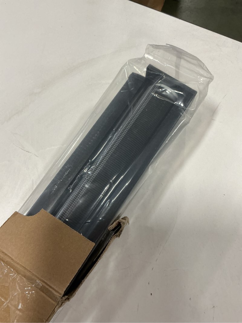 Condition photo showing New/Like New for LazBlinds No-Drill Cordless Zebra Blinds - Dual Layer Light Filtering & Room Darkening, Free-Stop Lift, Easy Install, Day & Night Privacy with Valance for Window 30" W x 64" H, Black 30"W x 64"H Black