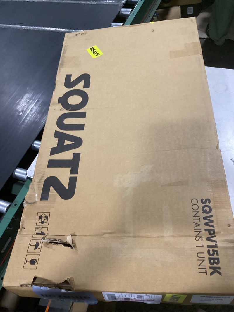 Condition photo showing As Is for squatz 2-in-1 walking pad treadmill with vibration plates, compact under desk walking pad with remot