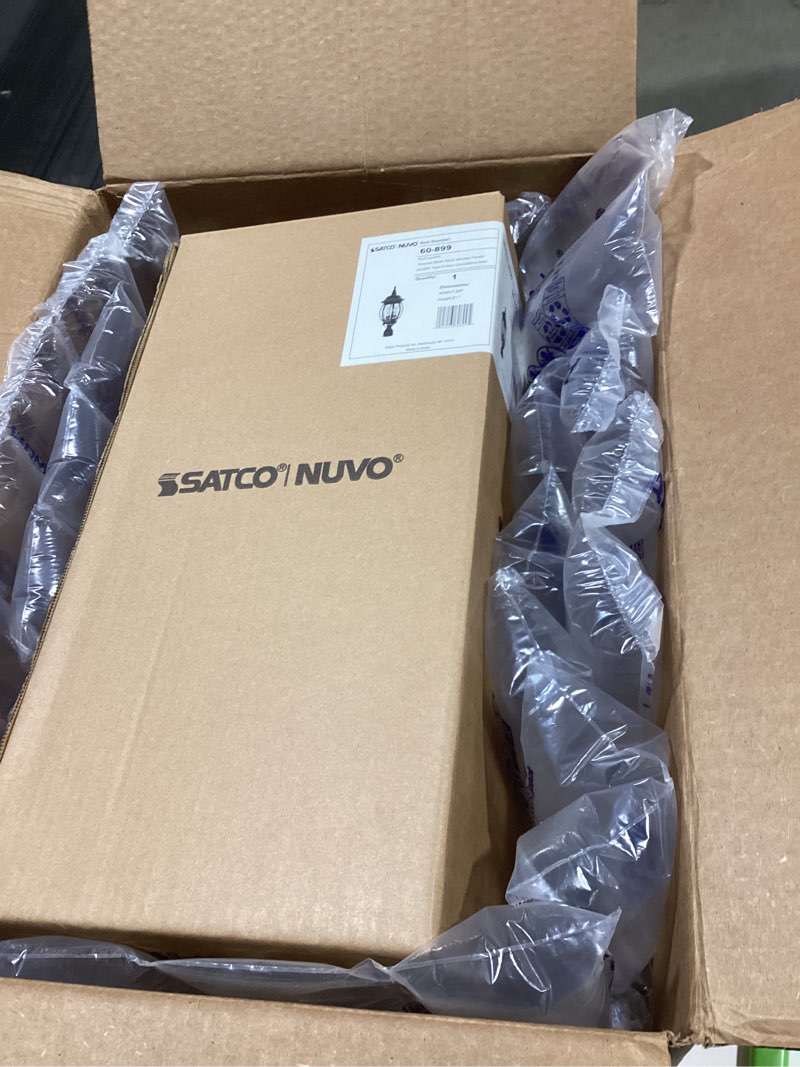 Condition photo showing Good Condition for Nuvo 3 Light - 21 in. Post Lantern - Clear Beveled Glass