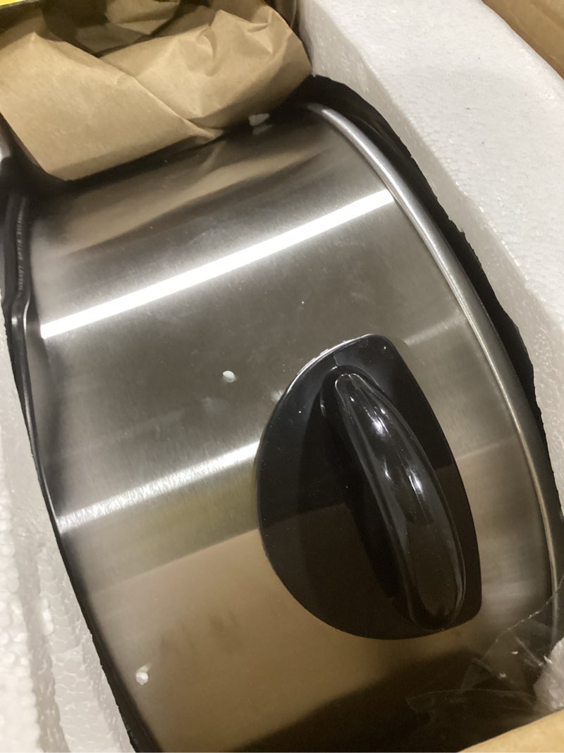 Condition photo showing Good Condition for Crock-Pot 7 Quart Oval Manual Slow Cooker, Stainless Steel (SCV700-S-BR), Versatile Cookware for Large Families or Entertaining 7 Qt