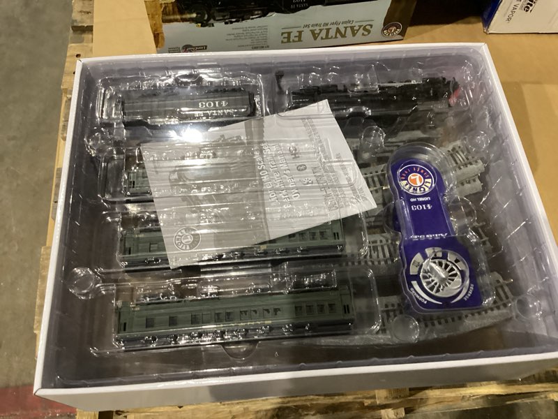 Condition photo showing As Is for Lionel Santa Fe Cajon Flyer 2-8-4 Set with Bluetooth Capability, HO Gauge Model Train Set with Remote