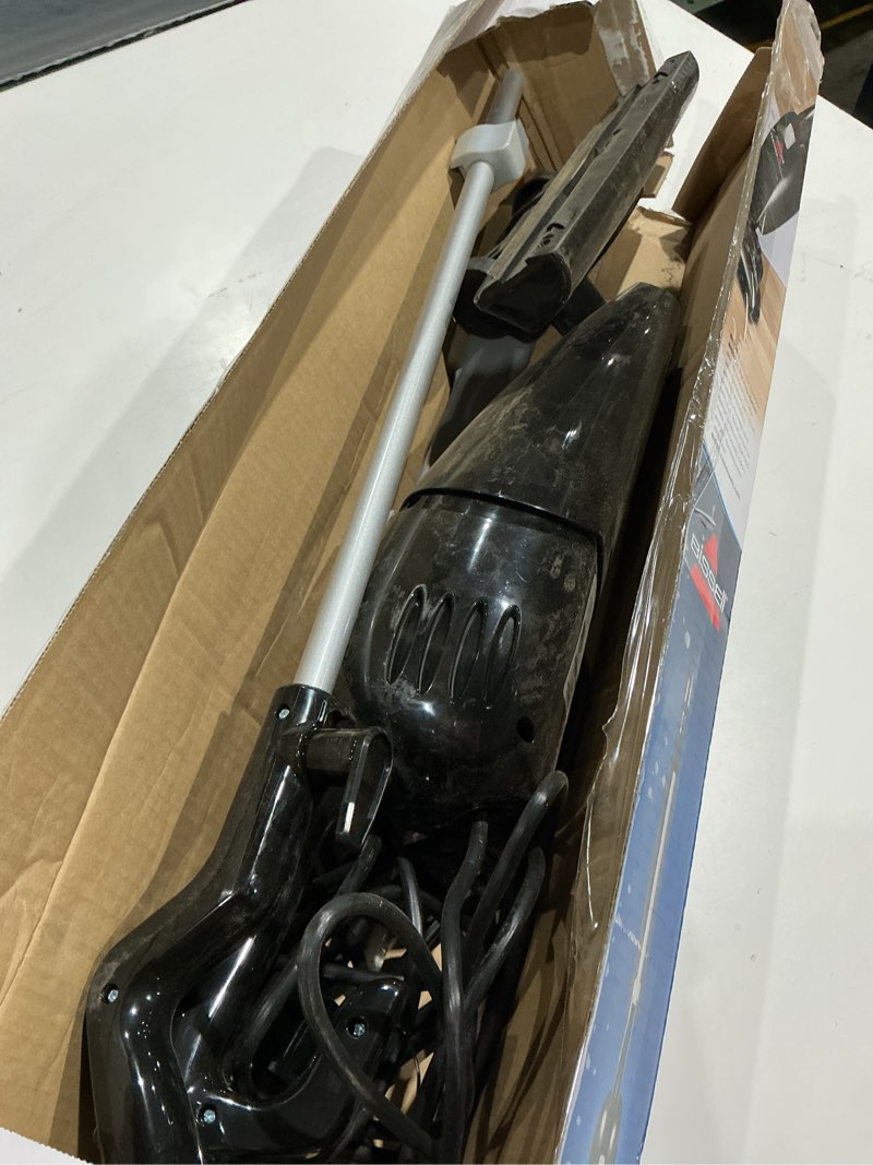 Condition photo showing As Is for bissell 2033m featherweight stick lightweight bagless vacuum and electric broom with crevice tool for hard floors and carpets, black