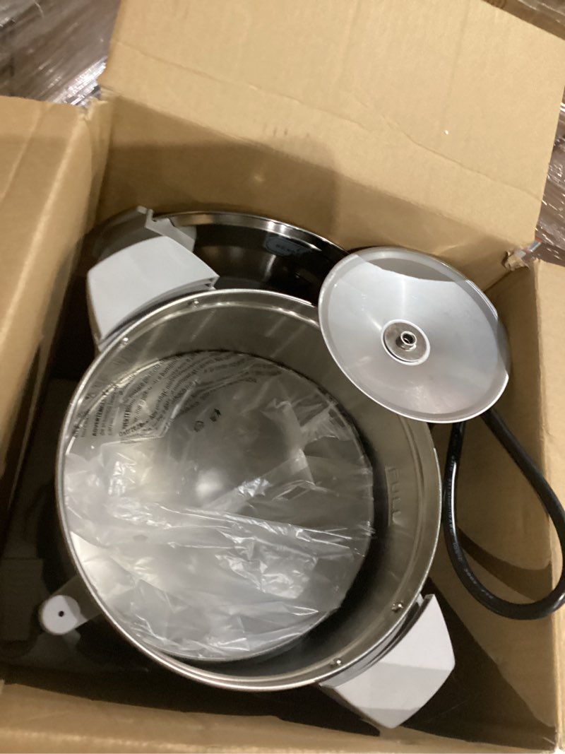 Condition photo showing As Is for SYBO Commercial Grade Stainless Steel Percolate Coffee Maker Hot Water Urn for Catering, 50-Cup 8 L, Grey