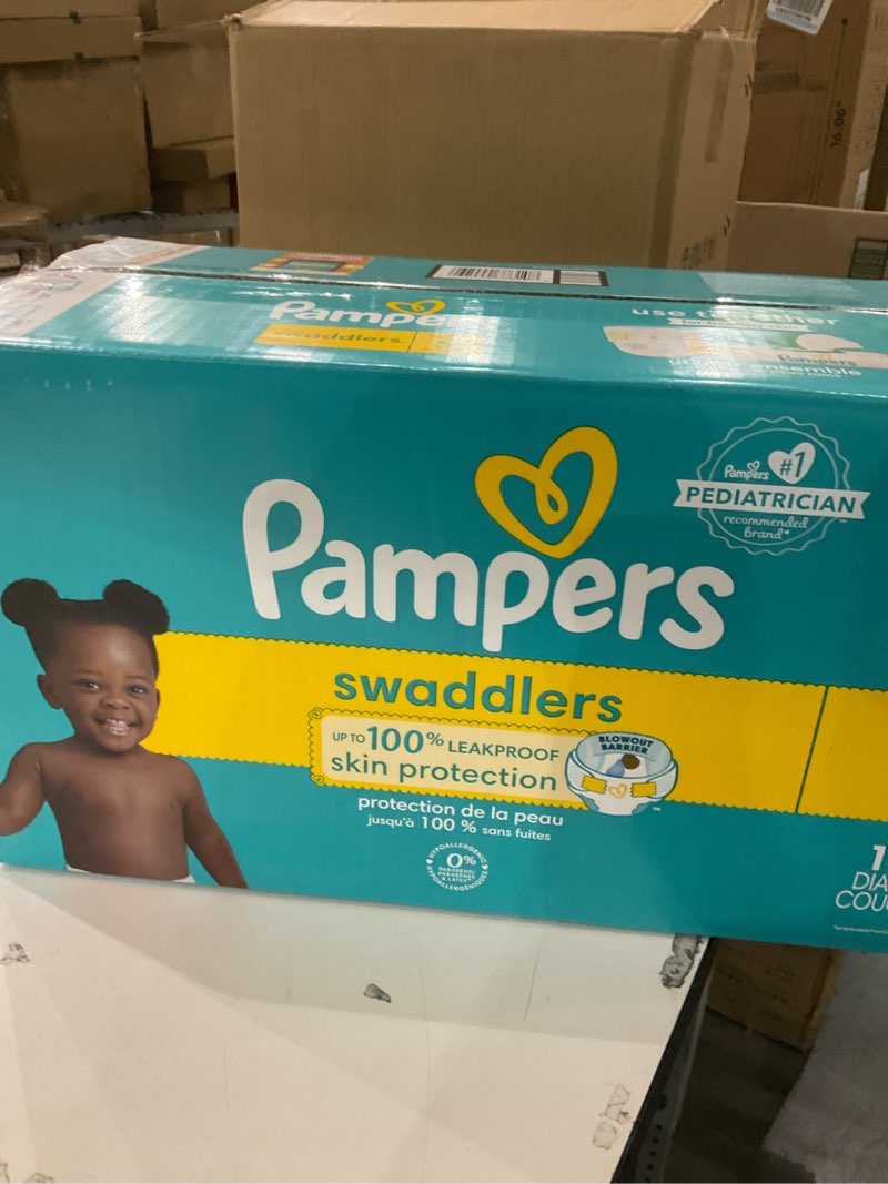 Condition photo showing New/Like New for Pampers Baby Diapers - Swaddlers - Size 5, 104 Count, Ultra Absorbent Disposable Infant Diaper Size 5 104