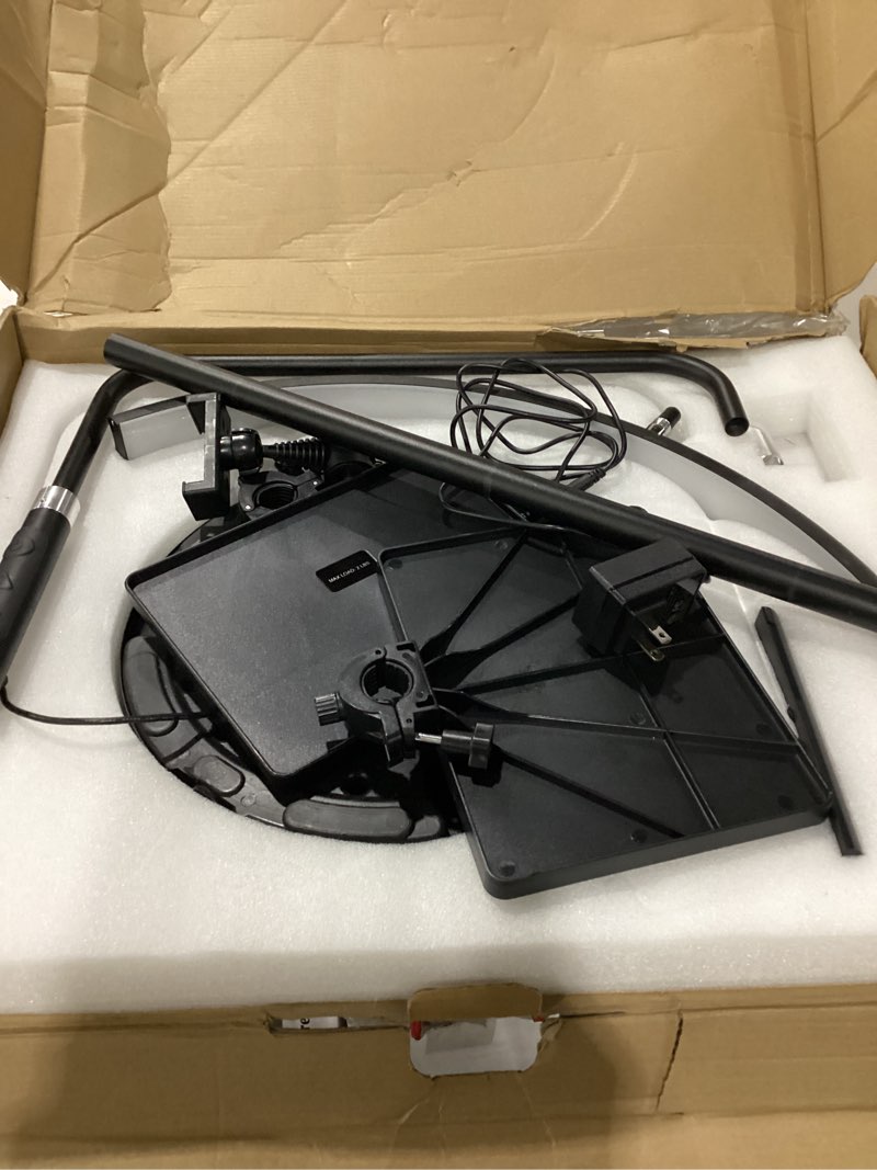 Condition photo showing Good Condition for young master half moon lash light, 24w 1500lm dimmable led floor lamp with adjustable height for lash techs, tattoo & nail artists, 4 color modes, phone holder & 2 trays