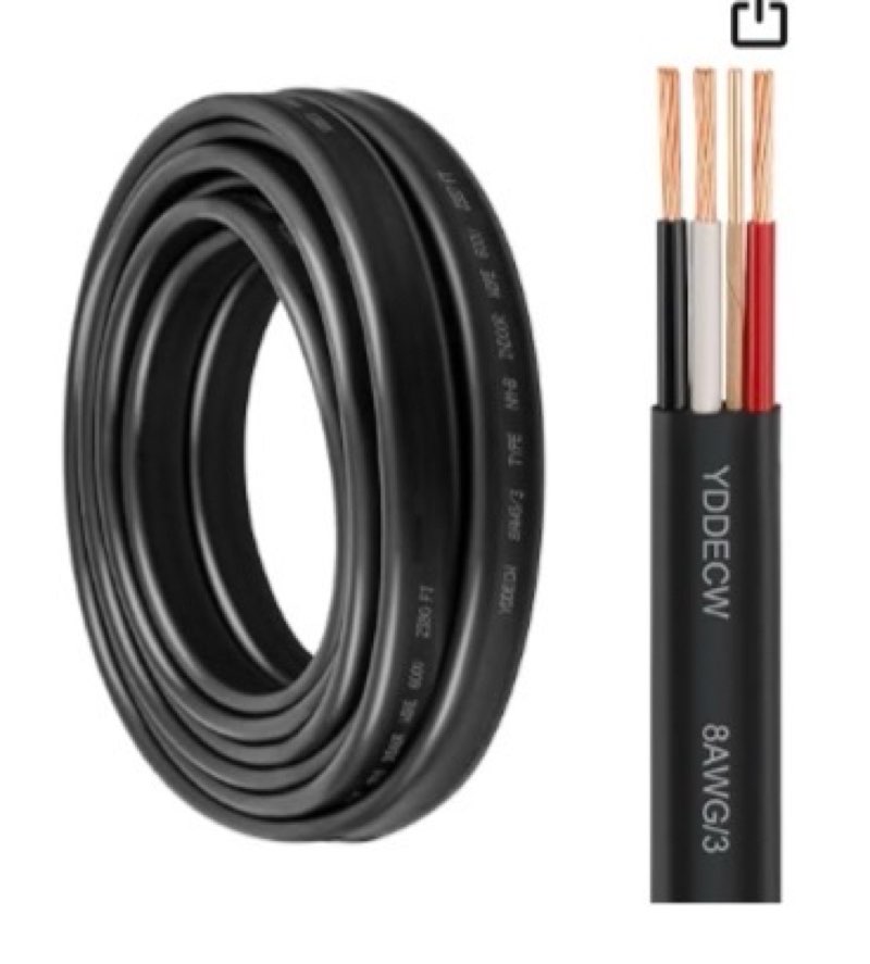 15ft nm-b 8/3 wire with ground,8/3 8 gauge 3 conductor wire,8-3 copper 8 awg non-metallic sheathed 8