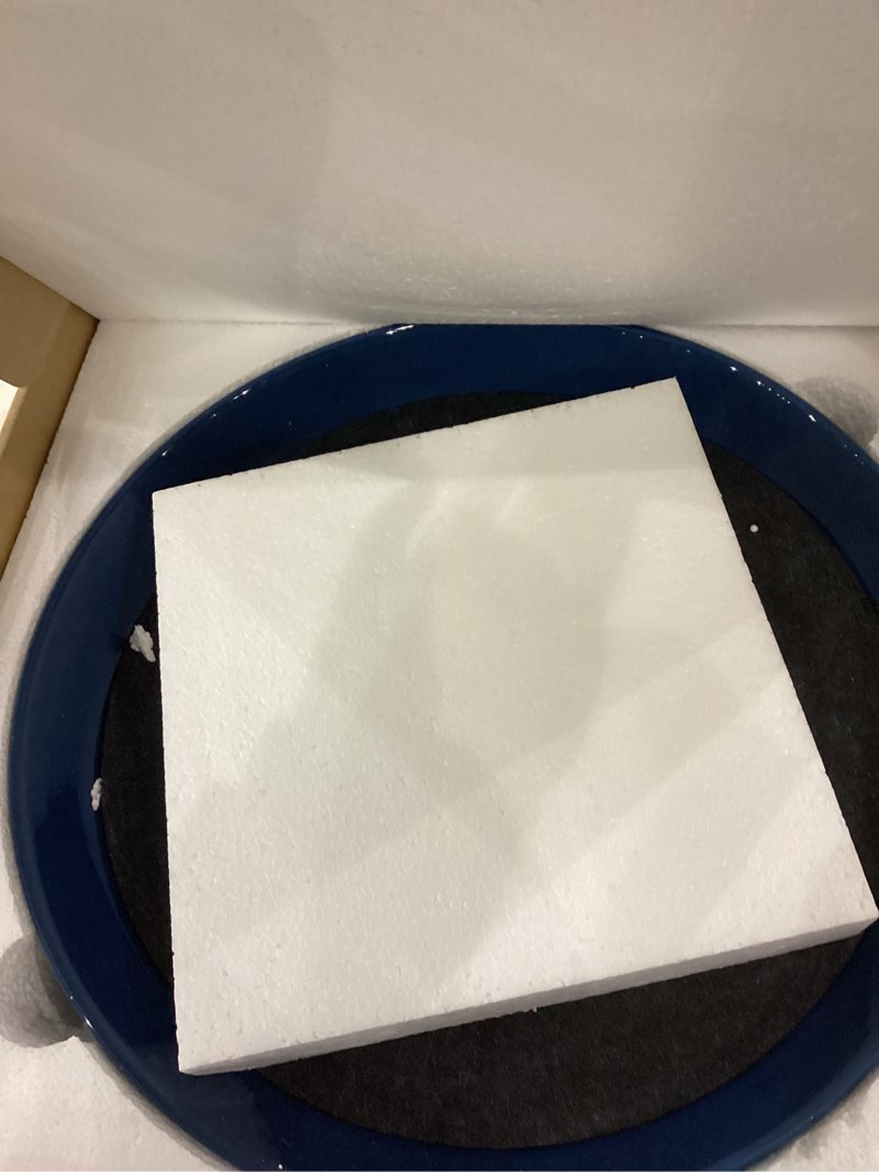 Condition photo showing Good Condition for 1 Pack Plant Saucer Pot Trays 14 Inch, Deep Plant Saucers Water Catcher Tray for Indoor & Outdoor Planters,Bird Bath Durable Ceramic Plant Tray for Flower Pot ?14 inch Blue? 15 inch (1 Pack) Blue