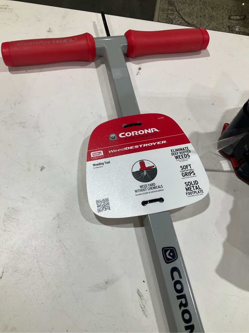 Condition photo showing As Is for corona comfortgel weeddestroyer long-handle tool weeder