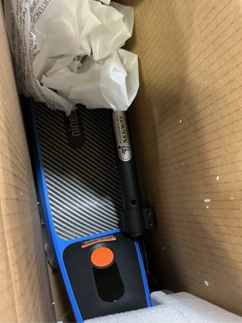 Condition photo showing As Is for Segway Ninebot eKickScooter - Electric Scooter for Kids 6-14, w/t Adjustable Handlebar Height (Only C2 Pro) for Riders up to 132 lbs, Includes New Cruise Mode, UL-2272 Certified C2 Lite / 9.9 mph