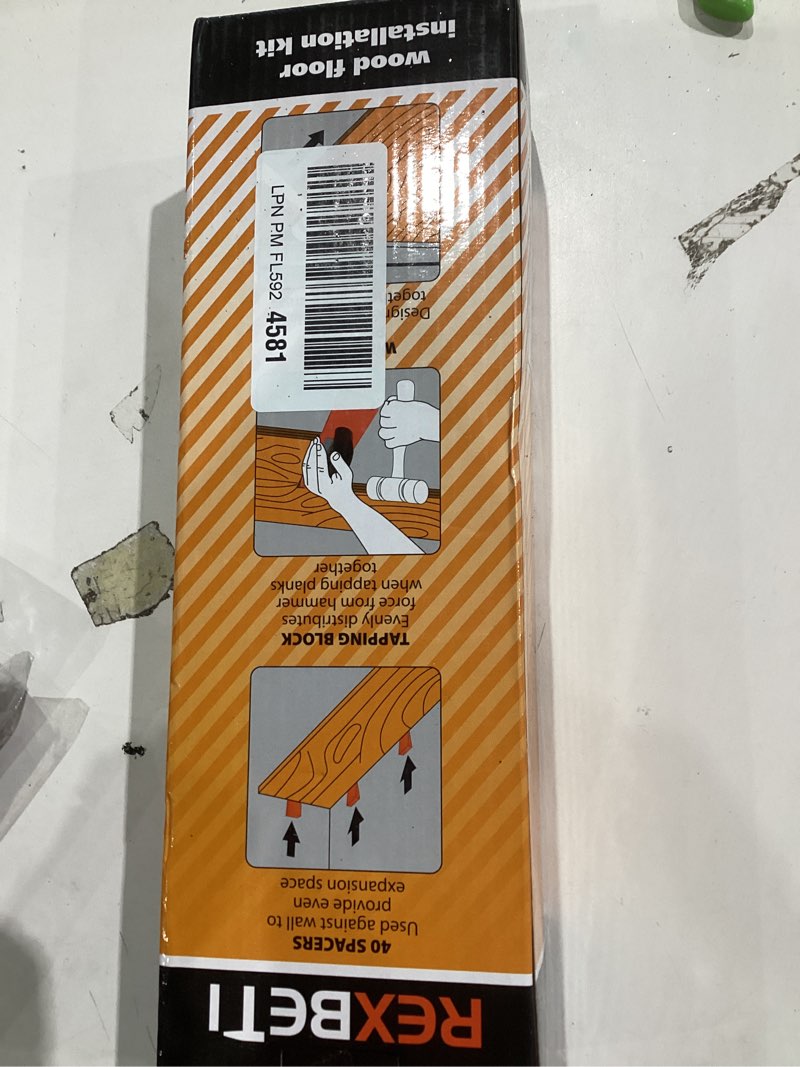 Condition photo showing Good Condition for REXBETI Laminate Wood Flooring Installation Kit, LVP Installation Kit, Vinyl Flooring Tools - Tapping Block with Handle, Pull Bar, Double-Faced Mallet and Spacers 43-Piece Flooring Installation Kit