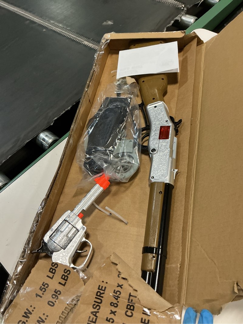 Condition photo showing Good Condition for maxx action wild west cap play gun toy blaster play set – 6 piece western toys for kids | cowboy sheriff cap blaster with handcuffs | ring caps sold separately