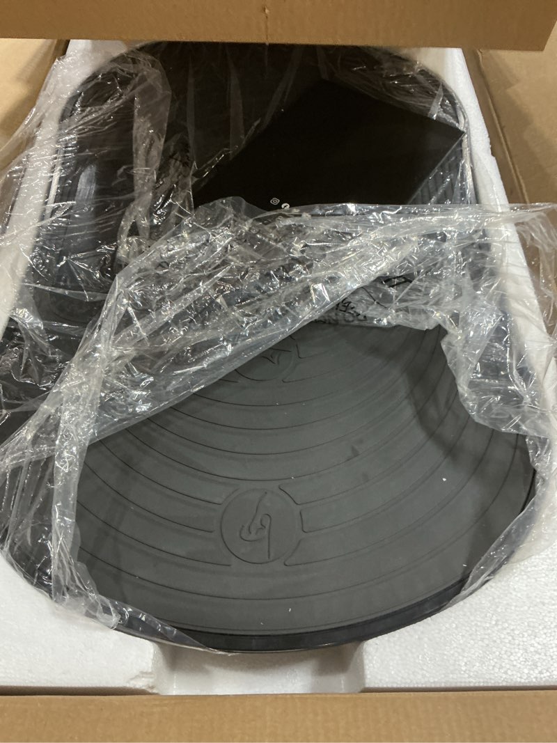 Condition photo showing As Is for merach vibration plate exercise machine, vibrating platform for lymphatic drainage weight loss muscle activation, full body home exercise equipment with led touch screen bluetooth pull cord