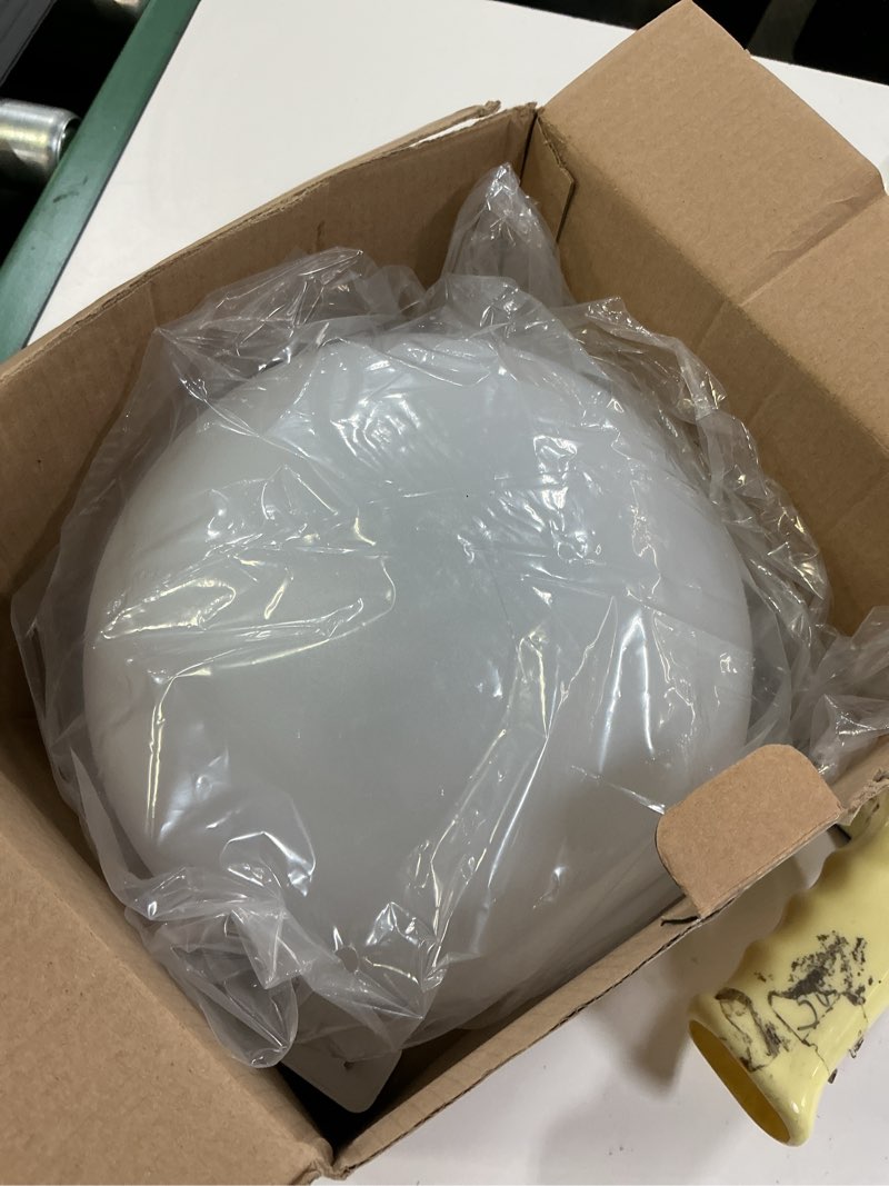 Condition photo showing As Is for Mr.Go 8-inch Ultra-Fun LED Glowing Ball Light w/Remote, RGB Color Changing Globe Mood Lamp, 16 Colors 8 Brightness 4 Lighting Modes, Waterproof, Rechargeable & AC Adapter Power, Stunning Light Orb Ball 8"