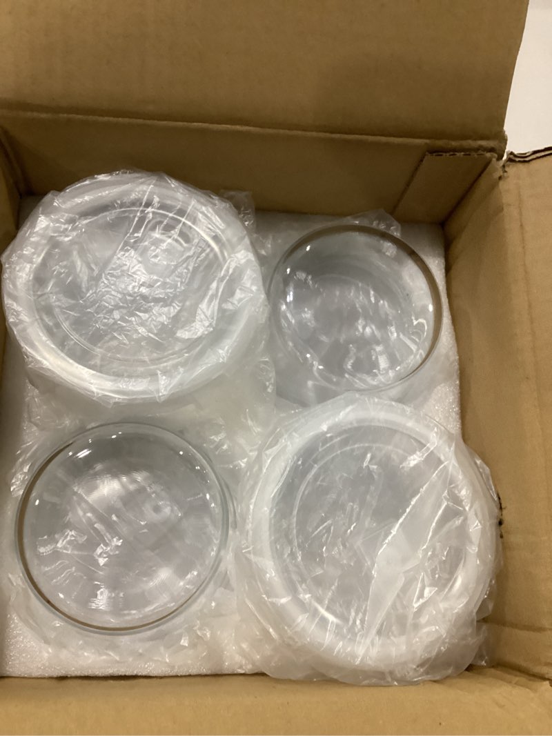 Condition photo showing Good Condition for 2cup glass soup container with airtight lids, 16oz round glass food storage container, round food bowls bpa free, leakproof soup container, dishwasher microwave & freezer safe (8 pack) 473 ml round soup container (4-pack)