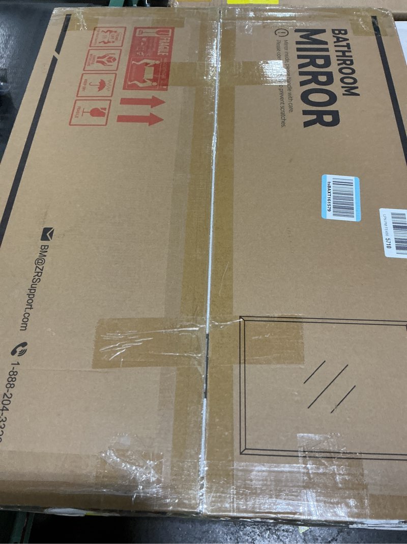 Condition photo showing Good Condition for TETOTE 22" x 30" Bathroom Mirror Frameless Tempered Wall Mounted Beveled Mirror for Bathroom 30"L x 22"W