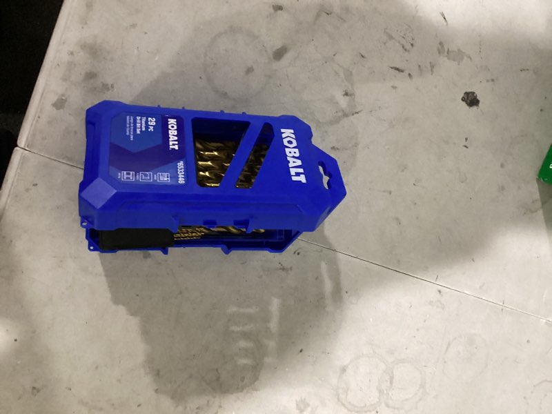 Condition photo showing Good Condition for kobalt 29 -piece x titanium coated hss jobber length twist drill bit set