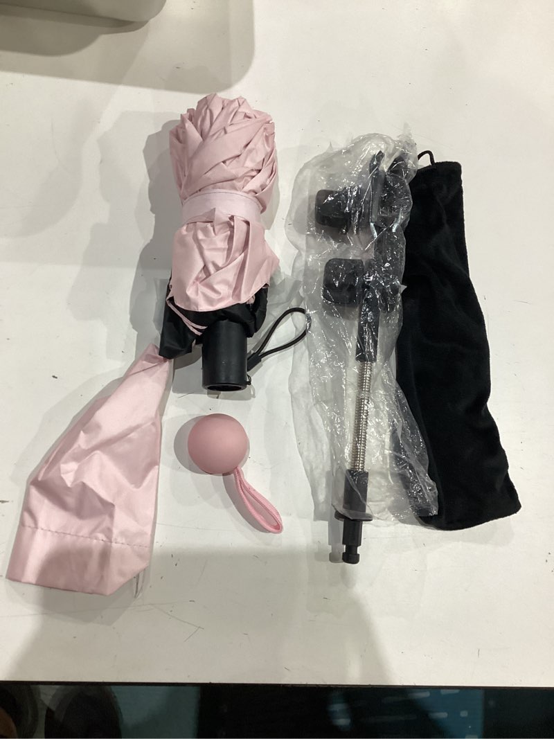 Condition photo showing Good Condition for yoobure windproof travel umbrella - automatic umbrellas for rain, compact folding umbrella with uv protection, lightweight portable design for backpack/walking/car, sun & storm ready auto-coral pink