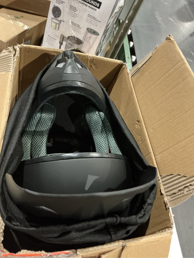 Condition photo showing Good Condition for oumurs adult atv dirt bike helmet with goggles gloves & mask quick release buckle adjustable sun visor motorcycle adult helmet off-road motocross downhill moped mx for unisex-adult matte black large